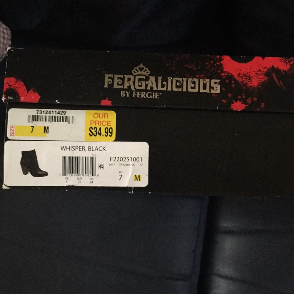 Brand new Fergalicious black boots